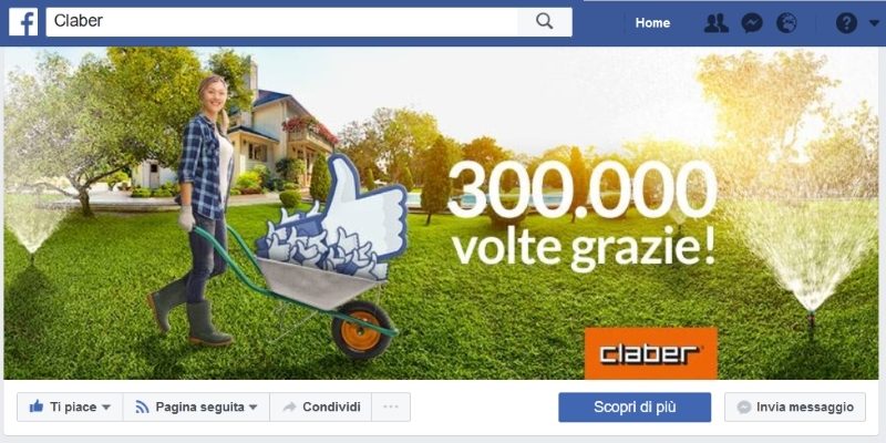 Il successo social di Claber