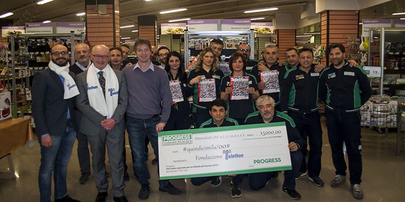 Progress, 15 mila euro per Telethon