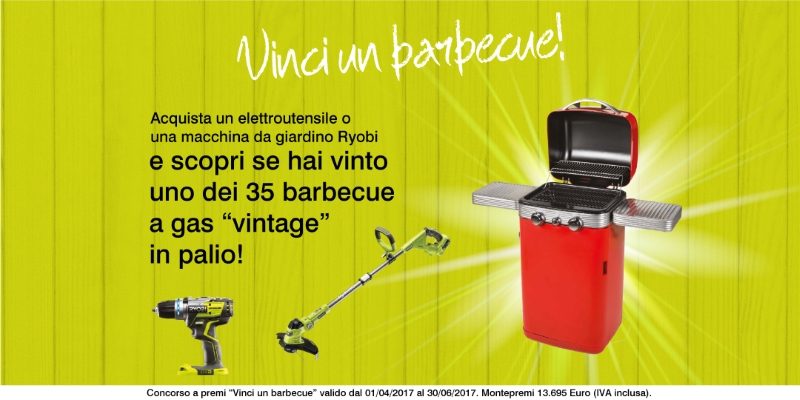 Vinci un barbecue con Ryobi