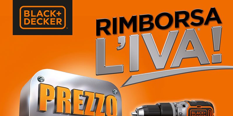 Black+Decker ti rimborsa l’IVA