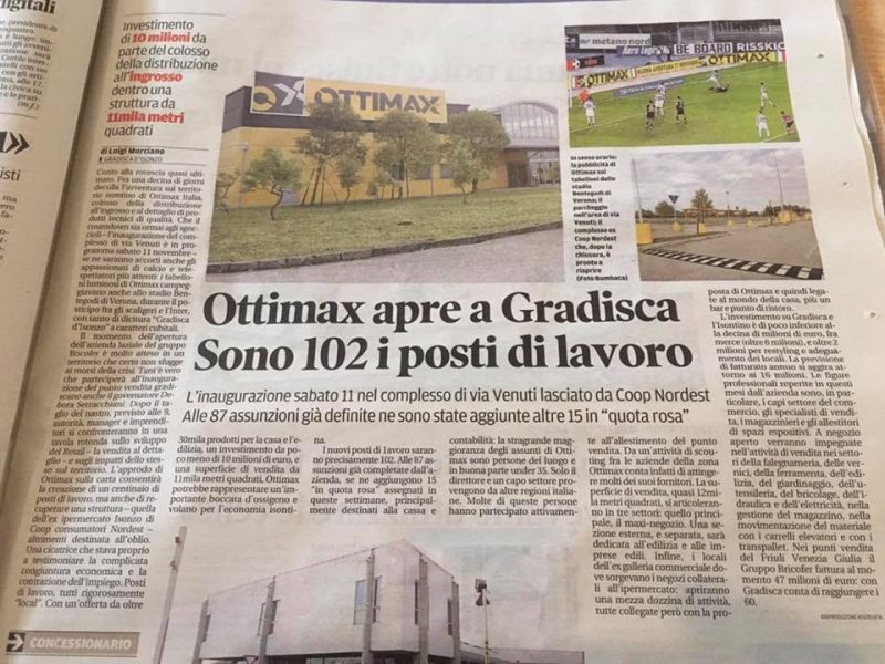 Ottimax apre in Friuli-Venezia Giulia