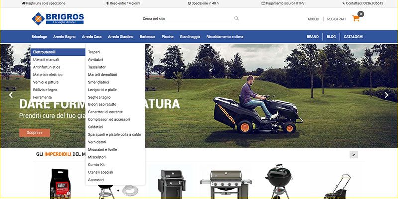 Brigros è anche e.commerce