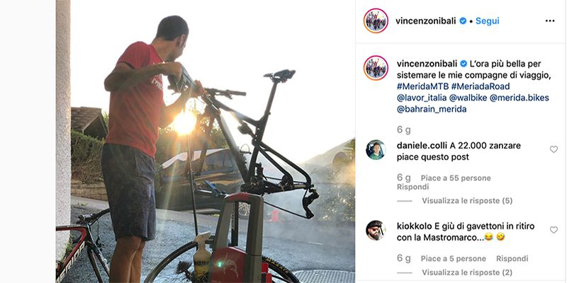 Vincenzo Nibali, idro Squalo e Instagram