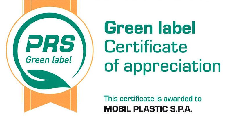 Mobil Plastic riceve la PRS Green Label
