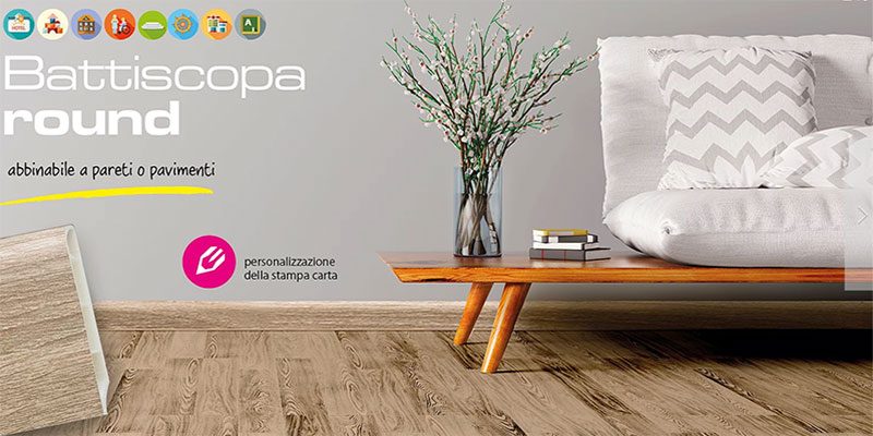 Battiscopa square e round di Trafil