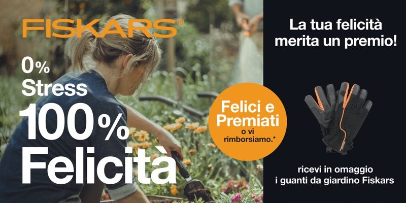Felici con Fiskars in giardino