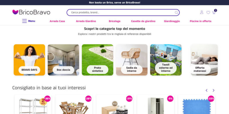 BricoBravo, 210 mila prodotti in 5 mesi